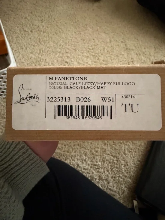 Christian Louboutin Black Lizard-Texture Zip Wallet with dusty and box - Picture 7 of 8